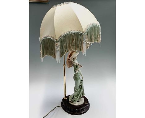 A Guiseppe Armani Florence figural table lamp, 'After Noon', modelled as a lady holding a parasol, limited edition no. 766/50