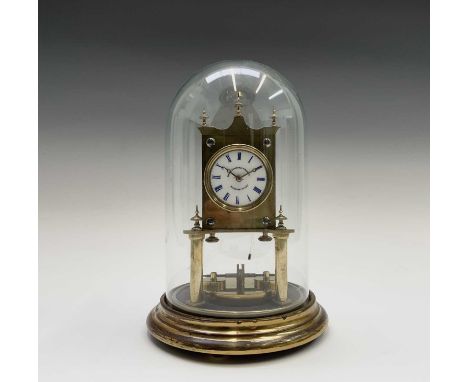 A rare torsion clock, by Johan Harder, late 19th century, the circular enamel dial signed 'Harder Ransen Bei Steinau A/O D.R.