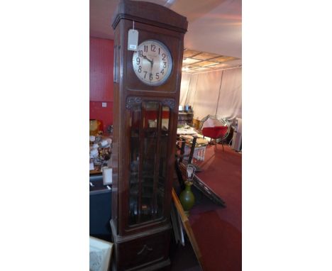 An early 20th century oak longcase clock, the dial signed O.Dusonchet, Cairo, H.220cm 