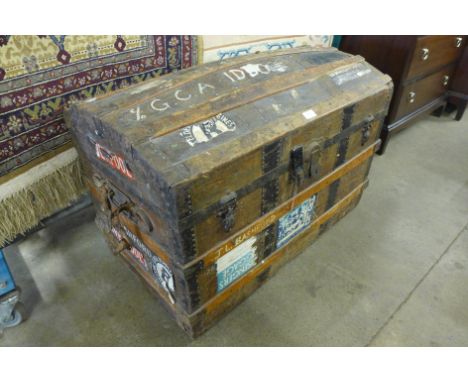 An early 20th Century steamer trunk