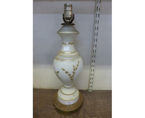 A decorative table lamp