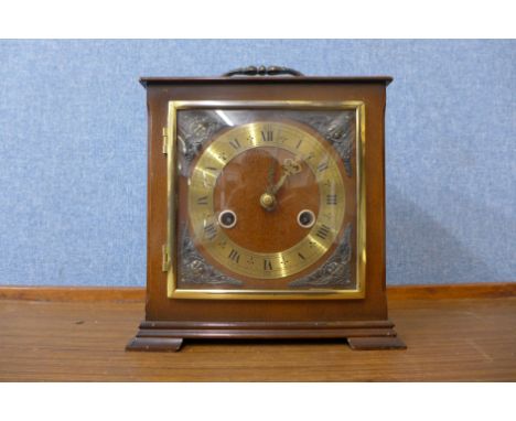A Smiths Enfield walnut mantel clock