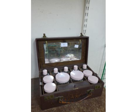 A vintage fitted travelling vanity case