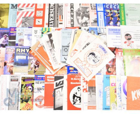 Collection of Manchester Utd away friendly match programmes to include 1975/76 York City, Doncaster Rovers, 1980/81 Mossley, 