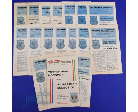 Collection of Tottenham Hotspur homes to include 1961/62 WBA, 1963/64 WHU reserves, Notts. County reserves, 1964/65 Peterboro