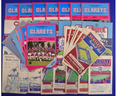 Collection of Burnley home match programmes 1946/47 Bury, 1949/50 Charlton Athletic, 1951/52 Coventry City (FAC), 1952/53 New