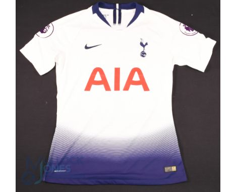 2018/19 George Marsh No 53 Tottenham Hotspur match issue home football shirt in white, Nike/AIA, Premier League shoulder patc