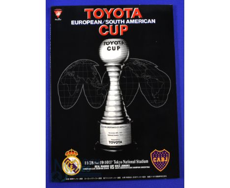 2000 European/South American Cup final in Tokyo, Real Madrid v Boca Juniors match programme; good. (1)