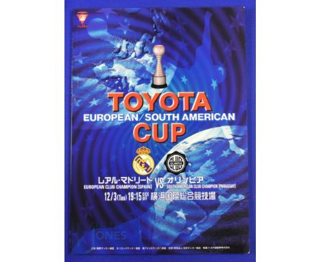 2002 European/South American Cup final in Tokyo, Real Madrid v Olimpia match programme; good. (1) 