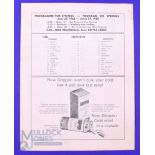 1968 British and I Lions Rugby Programme v Eastern Transvaal: At Springs, 29/6/68. 4pp, slight and