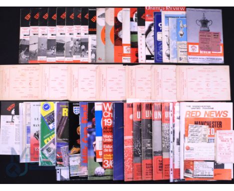 Collection of Manchester Utd. programmes/memorabilia to include homes 1957/58 - 1998/99 (16), aways 1960/61 Chelsea (poor), 1