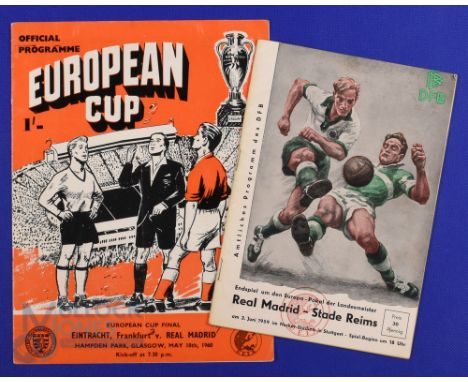 European Cup finals 1959 Real Madrid v Stade Reims (Stuttgart), 1960 Real Madrid v Eintracht Frankfurt (Hampden Park) match p