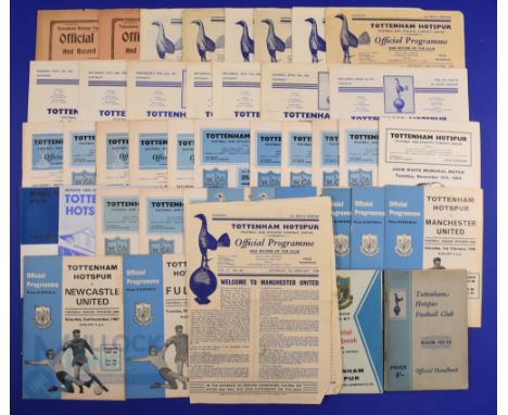 Collection of Tottenham Hotspur match programmes 1926/1927 Derby County (12 March 1927) (ph), 1933/34 Liverpool (approx. 10% 