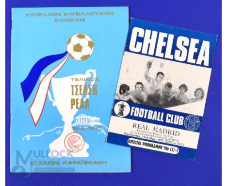 1971 European Cup Winners Cup final match programme Real Madrid v Chelsea 36 page official issue, plus Chelsea club issue pro