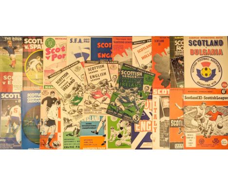 Scotland international match programmes 1948 Football League of Ireland, 1950 English League (back page missing), 1954 Footba