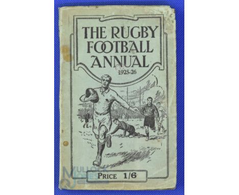 1925-6 Rugby Football Annual: The popular but quite scarce early issue of the long-running, compact, fact-packed series. G fo