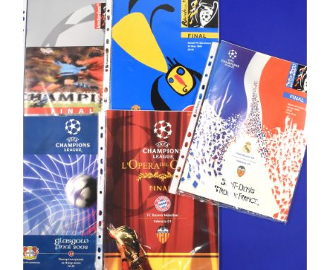 Champions League Cup finals 1998 Juventus v Real Madrid, 1999 Manchester Utd v Bayern Munich, 2000 Real Madrid v Valencia, 20