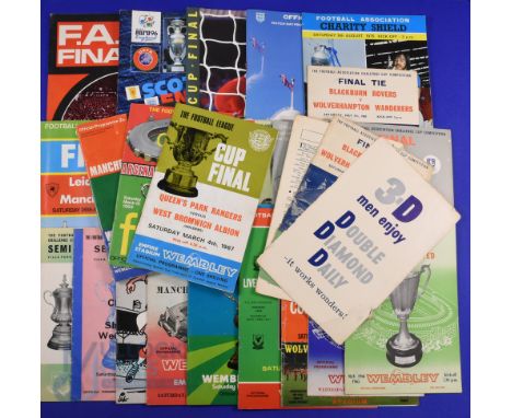 Collection of big match programmes to include FAC finals 1960, 1963, 1965, 1966, 1967, 1968 x 2, 1969, 1969 FAC final Daily M