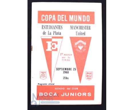 Estudiantes de la Plata v Manchester United Intercontinental Cup final (played between the South American/European champions 