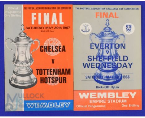 1966 FAC final Everton v Sheffield Wednesday 14 May 1966, 1967 FAC final Chelsea v Tottenham Hotspur 20 May 1967; both progra