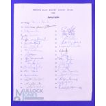 1968 British and I Lions Rugby, Official Hand signed Autograph Sheet: Signed by the squad of 30
