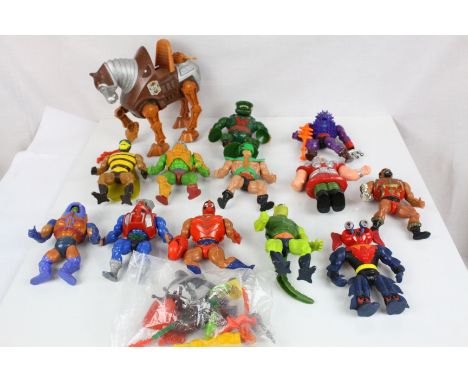 13 Original Mattel He Man Masters of the Universe figures to include Buff-Off, Clawful, Jitsu, Stridor, Leech, Man At Arms, M