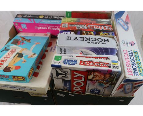 Group of board games to include Scalextric Team GB Velodrome, sealed Twilight Scene It, sealed Mega Games Avatar, sealed Plan