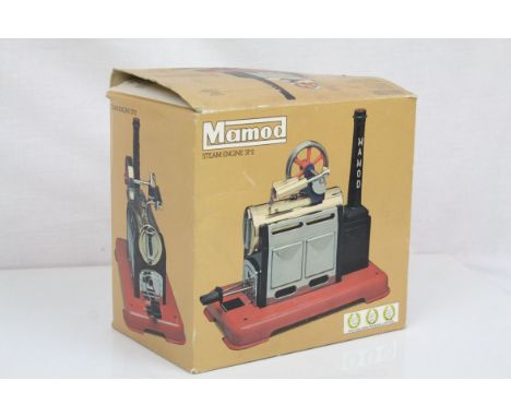 Boxed Mamod Steam Engine SP2 in vg condition, with a box of unused Solid Fuel Tablets and additional Mamod accessory, box vg