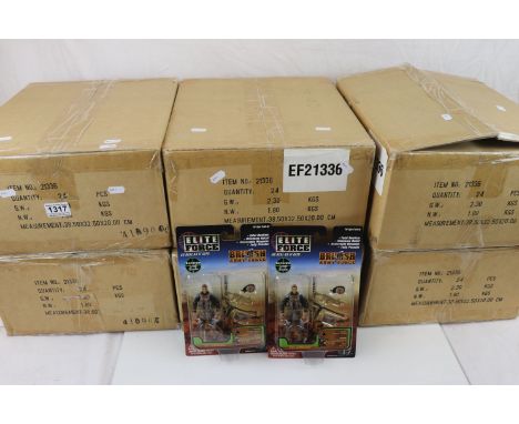 Shop Stock - Seven trade boxes of carded 1/18 BBI Elite Force figures to include 6 x British SAS Commandos and 1 x British Ar