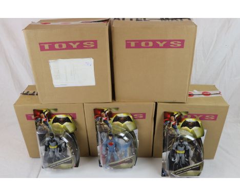 Shop Stock - Five trade boxes containing a total of 30 Mattel Batman v Superman figures to include 2 x Grapnel Batman (12 fig