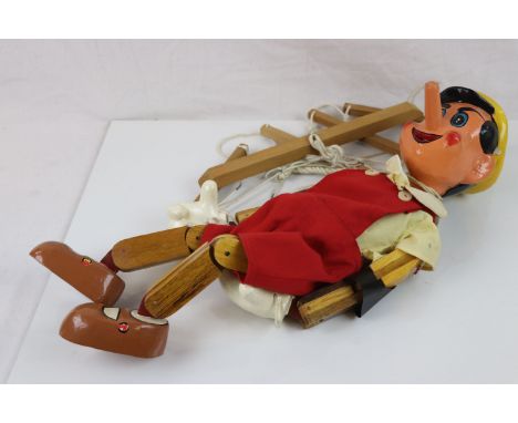 Wooden hand painted Pinnochio puppet