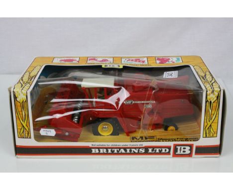 Boxed Brtains 9570 Massey Ferguson Combine Harvester model, excellent, box gd with tape repair to box window