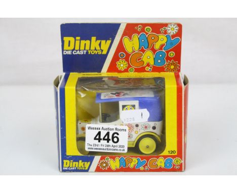Boxed Dinky 120 Happy Cab, diecast vg, box fair-gd