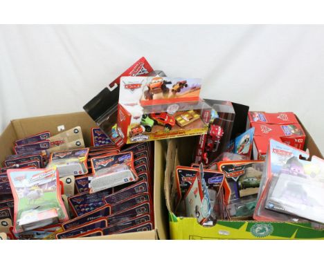 Collection of over 80 carded and boxed Mattel Disney Cars diecast models, all vg, some multi vehicle sets, various models wit