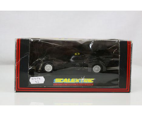 Boxed Scalextric C465 Batman Batmobile slot car (vg)