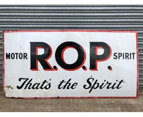 An early ROP Motor Spirit rectangular enamel sign, 72 x 36".