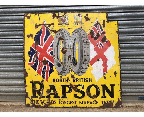 A North British Rapson pictorial enamel sign, 36 x 36".