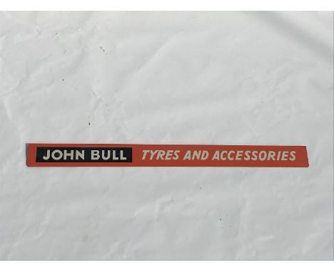 A John Bull Tyres and Accessories shelf strip, in excellent condition.