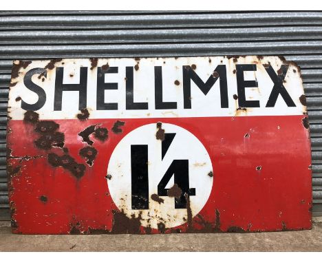 A Shellmex rectangular enamel sign, 60 x 36".