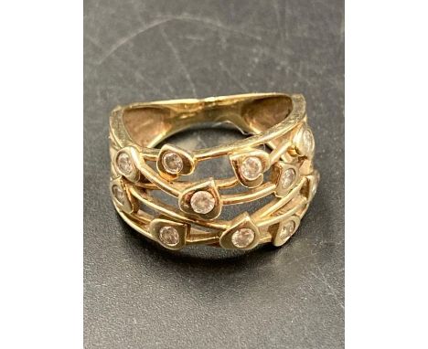A 10ct gold and diamond ring (Approximate total weight 4.8g) Size N