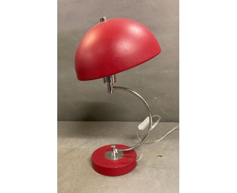A red mushroom head table lamp 