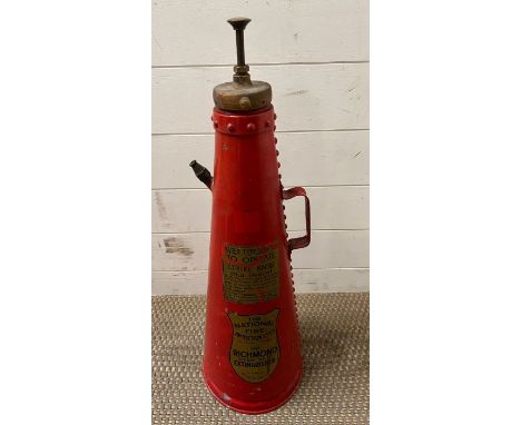 A vintage horn national fire protection extinguisher 