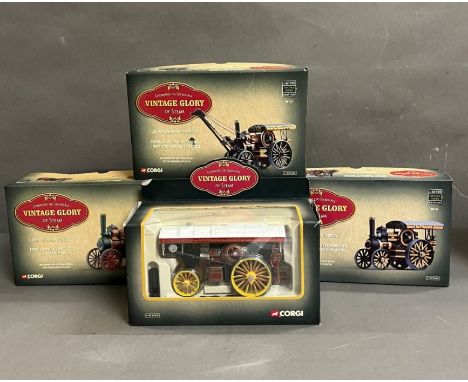 Four vintage Corgi Glory of Steam limited edition Diecast steam engines cranes, locomotives 