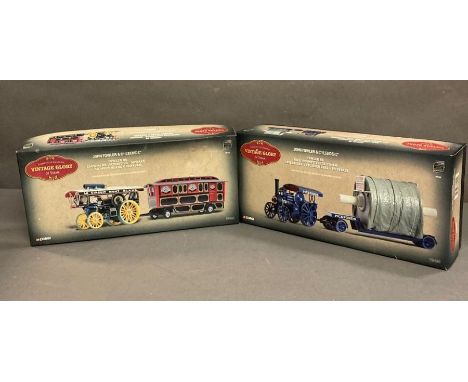 Two vintage Corgi Glory of Steam limited edition Diecast models 1/50 scale Fowler B6 showman locomotive and Fowler B6 road lo