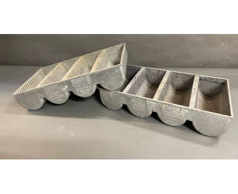 two vintage 50's milk loaf tins by Progea products Ltd bread  
