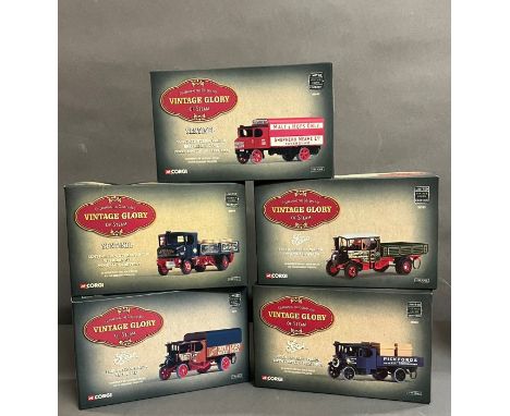 Five vintage Corgi Glory of Steam limited edition Diecast models 1/50 scale wagons, Tate and Lyle, Shepherd Neame Joseph Ashw