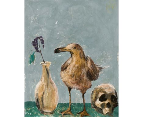 LÜPERTZ, MARKUS1941 Liberec/BöhmenTitel: Ohne Titel (Möwe). Technik: Öl auf Leinwand. Maße: 100 x 81cm. Bezeichnung: Monogram