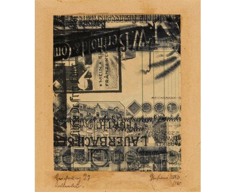SCHWITTERS, KURT1887 Hannover - 1948 AmblesideTitel: "Zeichnung I 7 allerlei". Datierung: 1920. Technik: Fehldruck auf Papier
