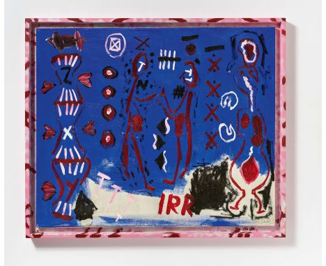 PENCK, A.R.1939 Dresden - 2017 ZürichTitel: Ohne Titel. Technik: Öl auf Leinwand. Maße: 100 x 120cm. Bezeichnung: Signiert un