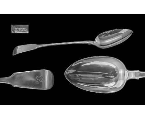 George III Large Sterling Silver Basting Spoon. Hallmark London 1817, Maker T.B ( Thomas Wilkes Barker ) Length 12 Inches - 3